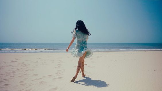 Screengrab of Maxrieny's by the sea fashion video shot in China