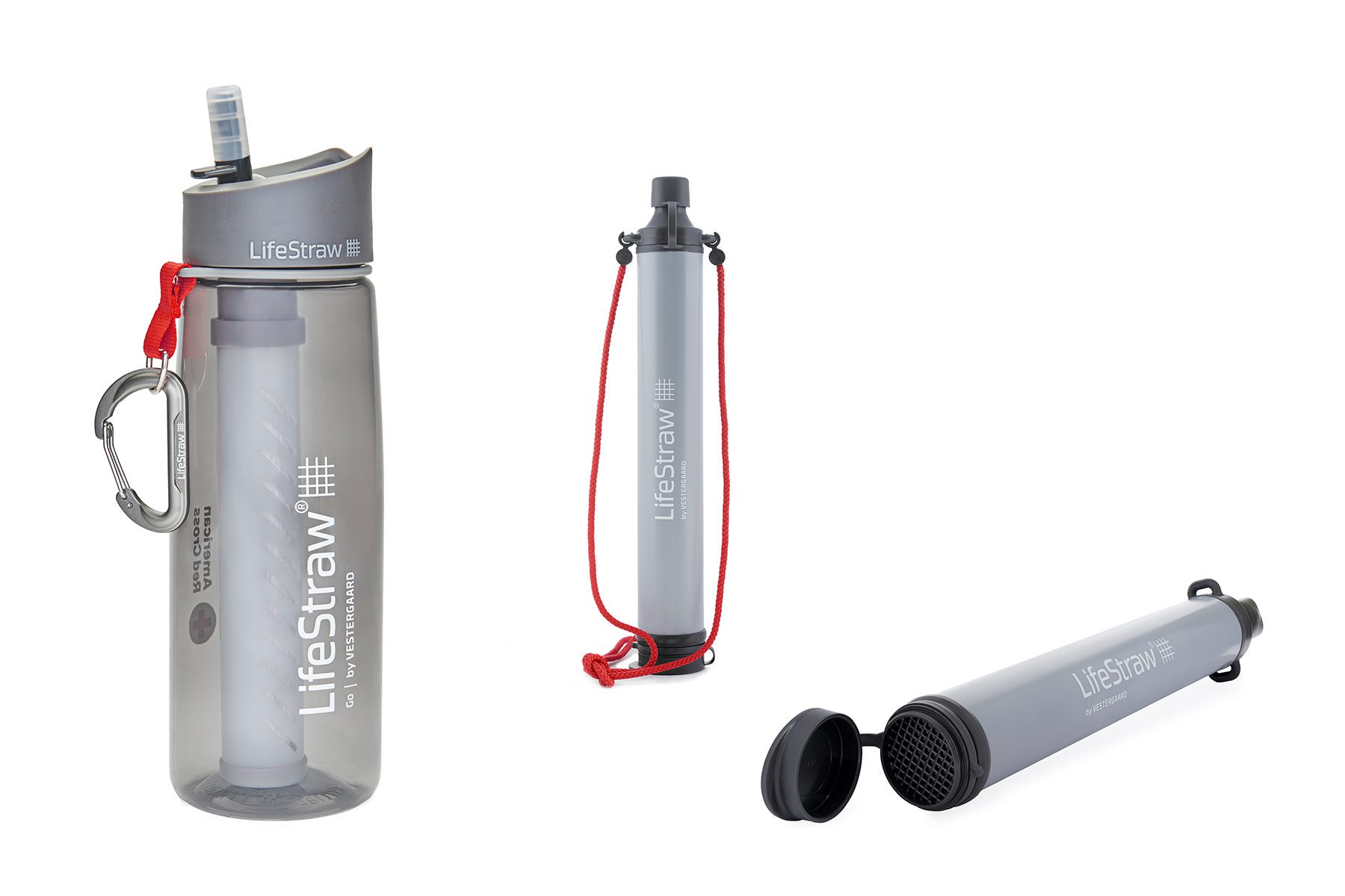 Product photography for Lifestraw bottles and watter purifying filters.