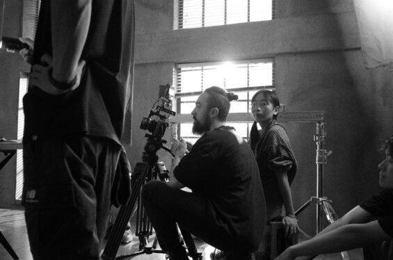 phanteks bts picture with the dop and director