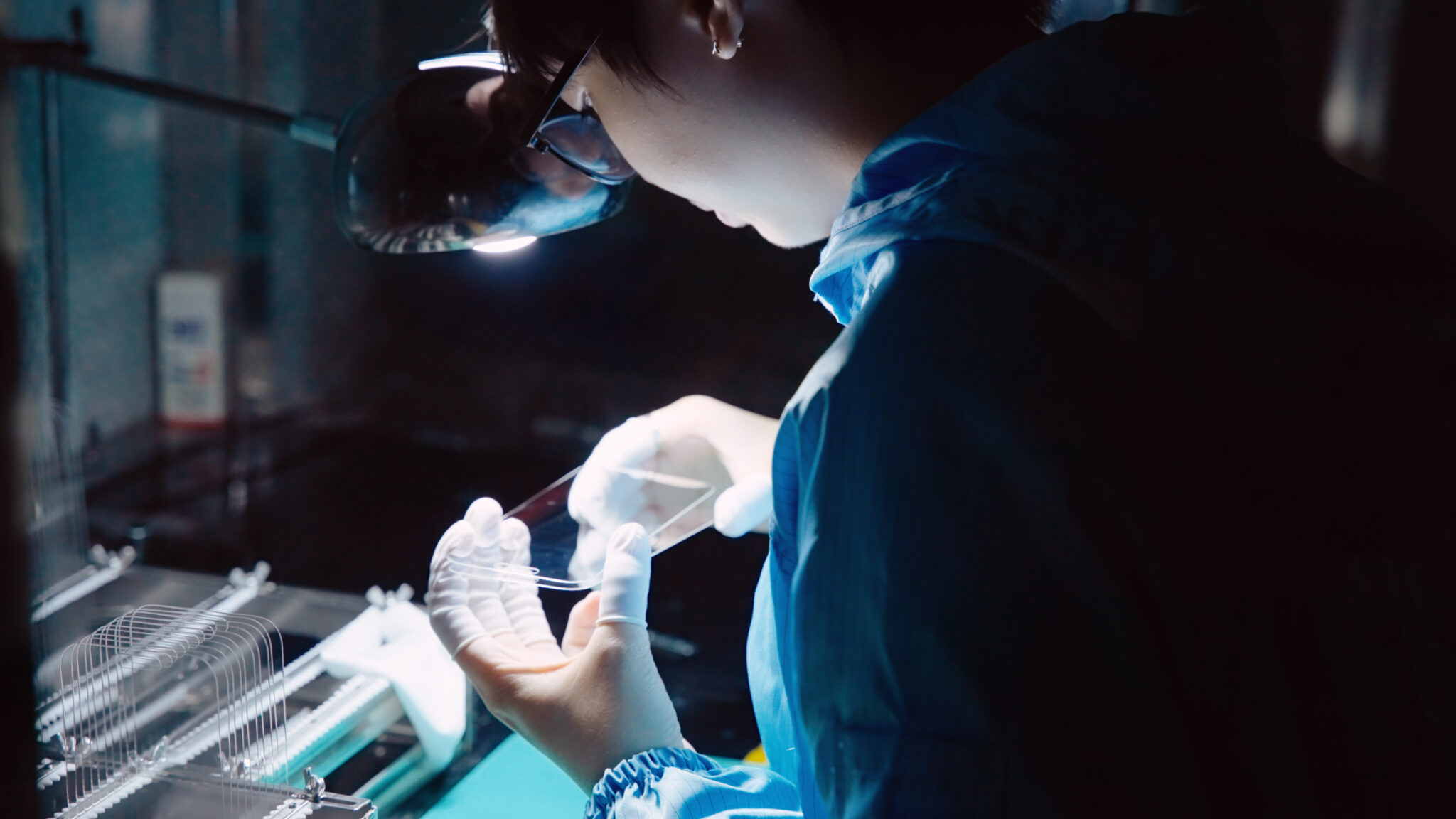 Factory photo and video for Design by Wave, a phone case and screen protector company from the U.K