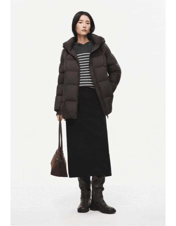 SYJ winter jacket in a model