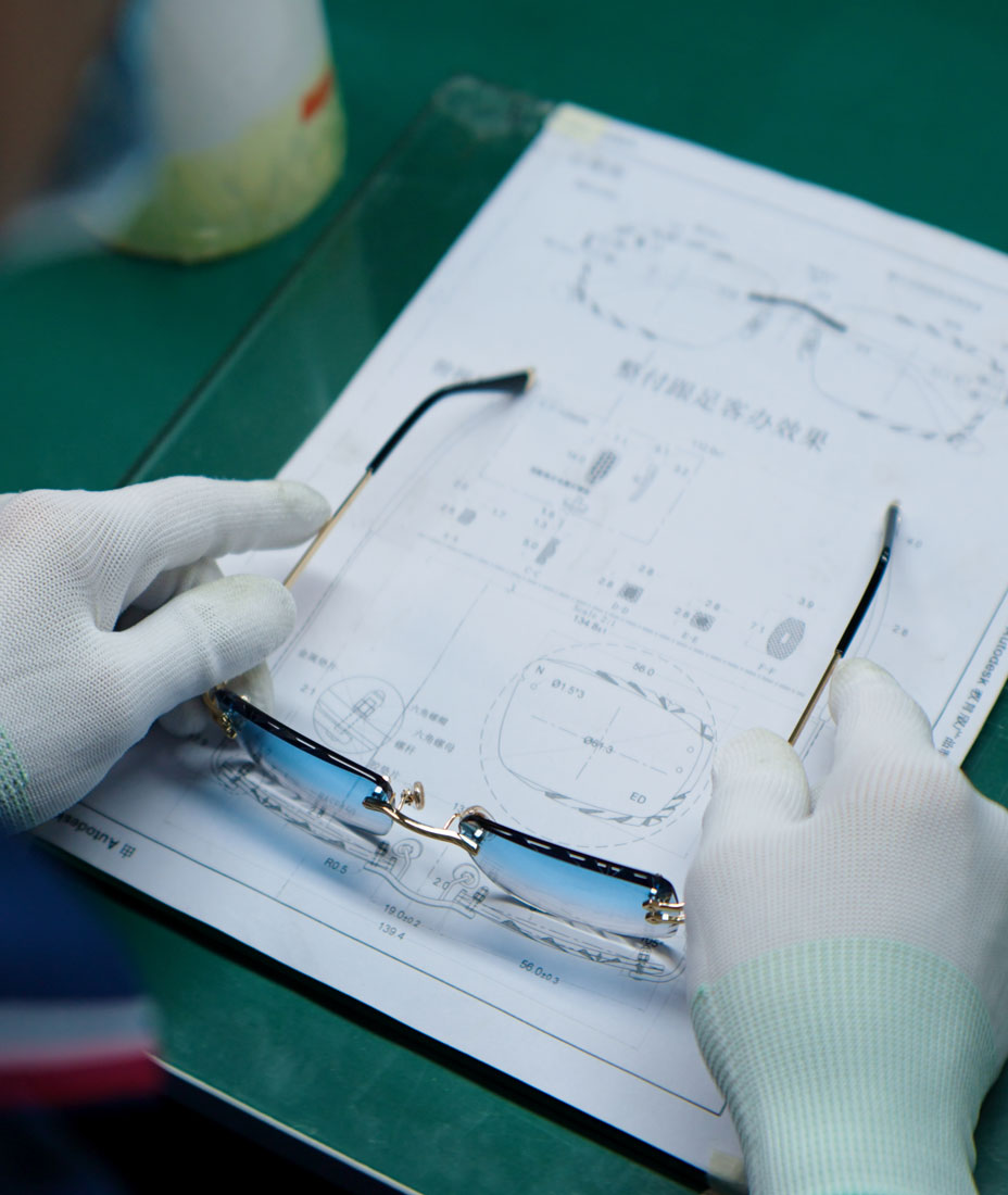 James Oro glasses factory video stills