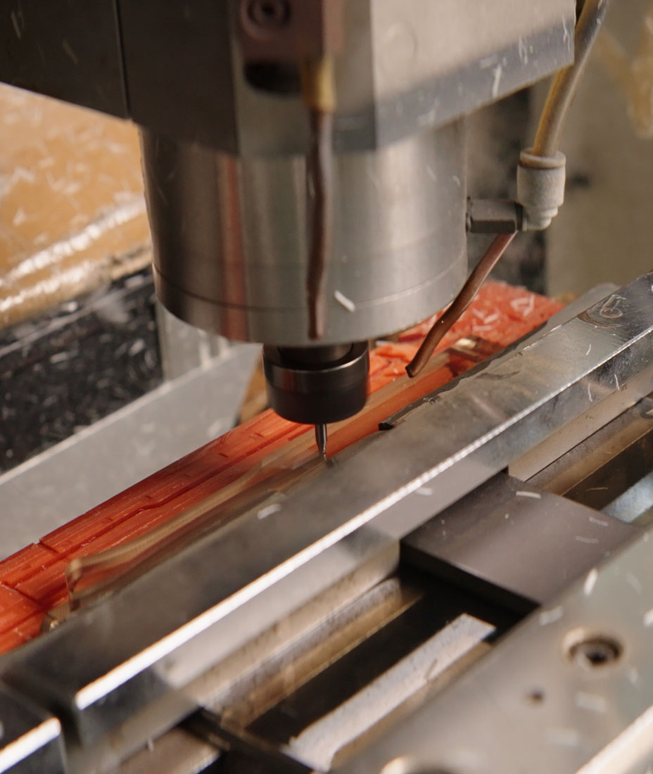 Close up of the factory processes involved in the crafting of acetate glasses for James Oro.
