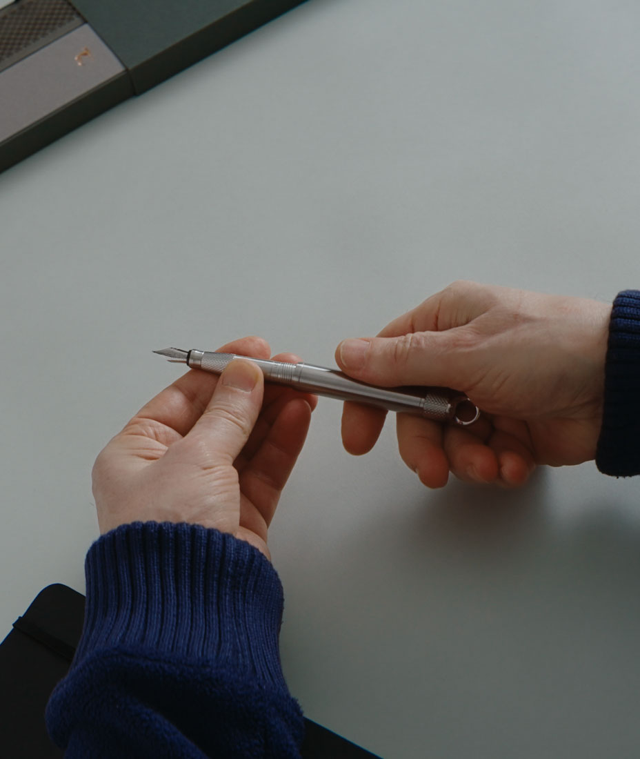 lifestyle photography and video for Thomas slim edc pen kickstarter campaign